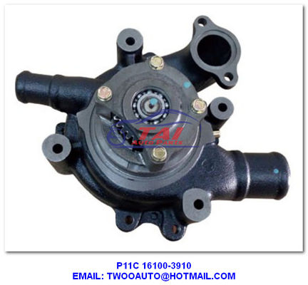 좋은 가격 트럭 냉각 부품 자동차 전력 스티어링 펌프, P11C HINO 버스용 물 펌프 OEM 16100-3910 온라인으로